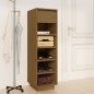 vidaXL Mueble zapatero de madera maciza pino marrón miel 30x34x105 cm vidaXL Mueble zapatero de madera maciza pino marrón miel 30x34x105 cm