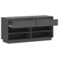 vidaXL Mueble zapatero de madera maciza de pino gris 110x34x52 cm vidaXL Mueble zapatero de madera maciza de pino gris 110x34x52 cm