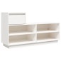 vidaXL Mueble zapatero de madera maciza de pino blanco 110x34x61 cm vidaXL Mueble zapatero de madera maciza de pino blanco 110x34x61 cm