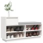 vidaXL Mueble zapatero de madera maciza de pino blanco 110x34x61 cm vidaXL Mueble zapatero de madera maciza de pino blanco 110x34x61 cm
