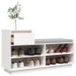 vidaXL Mueble zapatero de madera maciza de pino blanco 110x34x61 cm vidaXL Mueble zapatero de madera maciza de pino blanco 110x34x61 cm