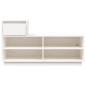 vidaXL Mueble zapatero de madera maciza de pino blanco 110x34x61 cm vidaXL Mueble zapatero de madera maciza de pino blanco 110x34x61 cm