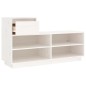 vidaXL Mueble zapatero de madera maciza de pino blanco 110x34x61 cm vidaXL Mueble zapatero de madera maciza de pino blanco 110x34x61 cm