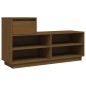 vidaXL Mueble zapatero de madera maciza pino marrón miel 110x34x61 cm vidaXL Mueble zapatero de madera maciza pino marrón miel 110x34x61 cm