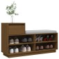vidaXL Mueble zapatero de madera maciza pino marrón miel 110x34x61 cm vidaXL Mueble zapatero de madera maciza pino marrón miel 110x34x61 cm