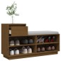 vidaXL Mueble zapatero de madera maciza pino marrón miel 110x34x61 cm vidaXL Mueble zapatero de madera maciza pino marrón miel 110x34x61 cm