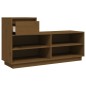 vidaXL Mueble zapatero de madera maciza pino marrón miel 110x34x61 cm vidaXL Mueble zapatero de madera maciza pino marrón miel 110x34x61 cm