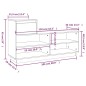 vidaXL Mueble zapatero de madera maciza pino marrón miel 110x34x61 cm vidaXL Mueble zapatero de madera maciza pino marrón miel 110x34x61 cm