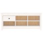 vidaXL Armario zapatero de madera maciza de pino blanco 110x38x45,5 cm vidaXL Armario zapatero de madera maciza de pino blanco 110x38x45,5 cm