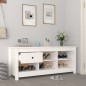 vidaXL Armario zapatero de madera maciza de pino blanco 110x38x45,5 cm vidaXL Armario zapatero de madera maciza de pino blanco 110x38x45,5 cm