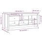 vidaXL Armario zapatero de madera maciza de pino blanco 110x38x45,5 cm vidaXL Armario zapatero de madera maciza de pino blanco 110x38x45,5 cm