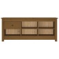 vidaXL Armario zapatero madera maciza pino marrón miel 110x38x45,5cm vidaXL Armario zapatero madera maciza pino marrón miel 110x38x45,5cm