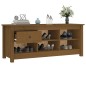 vidaXL Armario zapatero madera maciza pino marrón miel 110x38x45,5cm vidaXL Armario zapatero madera maciza pino marrón miel 110x38x45,5cm