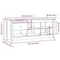 vidaXL Armario zapatero madera maciza pino marrón miel 110x38x45,5cm vidaXL Armario zapatero madera maciza pino marrón miel 110x38x45,5cm