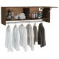 vidaXL Armario madera contrachapada roble marrón 100x32,5x35 cm vidaXL Armario madera contrachapada roble marrón 100x32,5x35 cm