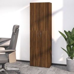 vidaXL Armario de oficina contrachapado roble marrón 60x32x190 cm