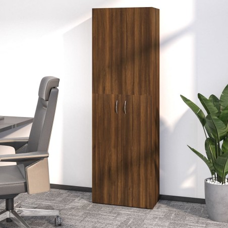 vidaXL Armario de oficina contrachapado roble marrón 60x32x190 cm