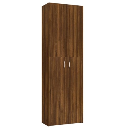 vidaXL Armario de oficina contrachapado roble marrón 60x32x190 cm