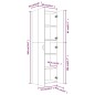 vidaXL Armario de oficina contrachapado roble marrón 60x32x190 cm vidaXL Armario de oficina contrachapado roble marrón 60x32x190 cm