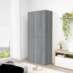 vidaXL Mueble zapatero madera contrachapada gris sonoma 80x39x178 cm