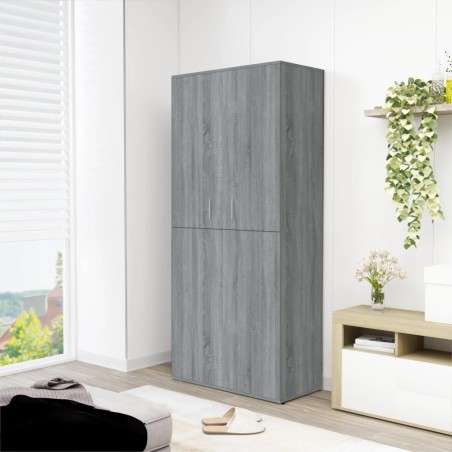 vidaXL Mueble zapatero madera contrachapada gris sonoma 80x39x178 cm