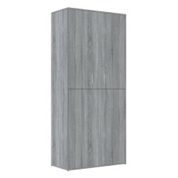 vidaXL Mueble zapatero madera contrachapada gris sonoma 80x39x178 cm