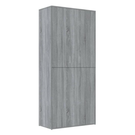 vidaXL Mueble zapatero madera contrachapada gris sonoma 80x39x178 cm