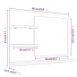 vidaXL Espejo de baño madera contrachapada roble ahumado 60x10,5x45 cm