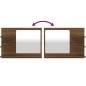vidaXL Espejo de baño madera contrachapada marrón roble 60x10,5x45 cm vidaXL Espejo de baño madera contrachapada marrón roble 60x10,5x45 cm