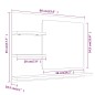 vidaXL Espejo de baño madera contrachapada marrón roble 60x10,5x45 cm vidaXL Espejo de baño madera contrachapada marrón roble 60x10,5x45 cm
