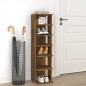 vidaXL Zapatero madera contrachapada roble ahumado 27,5x27x102 cm vidaXL Zapatero madera contrachapada roble ahumado 27,5x27x102 cm