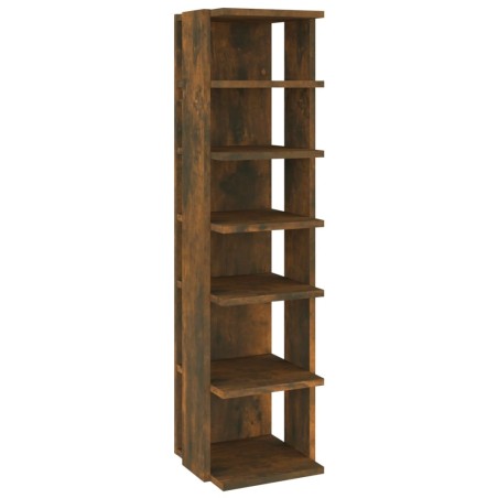 vidaXL Zapatero madera contrachapada roble ahumado 27,5x27x102 cm