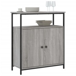 vidaXL Aparador de madera de ingeniería gris Sonoma 70x30x80 cm