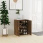 vidaXL Mueble zapatero madera contrachapada roble ahumado 60x35x70 cm vidaXL Mueble zapatero madera contrachapada roble ahumado 60x35x70 cm