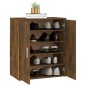 vidaXL Mueble zapatero madera contrachapada roble ahumado 60x35x70 cm vidaXL Mueble zapatero madera contrachapada roble ahumado 60x35x70 cm