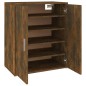 vidaXL Mueble zapatero madera contrachapada roble ahumado 60x35x70 cm vidaXL Mueble zapatero madera contrachapada roble ahumado 60x35x70 cm