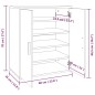 vidaXL Mueble zapatero madera contrachapada roble ahumado 60x35x70 cm vidaXL Mueble zapatero madera contrachapada roble ahumado 60x35x70 cm