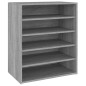 vidaXL Zapatero de madera contrachapada gris Sonoma 60x35x70 cm vidaXL Zapatero de madera contrachapada gris Sonoma 60x35x70 cm