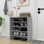 vidaXL Zapatero de madera contrachapada gris Sonoma 60x35x70 cm vidaXL Zapatero de madera contrachapada gris Sonoma 60x35x70 cm