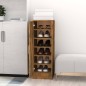 vidaXL Mueble zapatero madera contrachapada roble ahumado 32x35x92 cm vidaXL Mueble zapatero madera contrachapada roble ahumado 32x35x92 cm