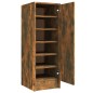 vidaXL Mueble zapatero madera contrachapada roble ahumado 32x35x92 cm vidaXL Mueble zapatero madera contrachapada roble ahumado 32x35x92 cm