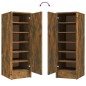 vidaXL Mueble zapatero madera contrachapada roble ahumado 32x35x92 cm vidaXL Mueble zapatero madera contrachapada roble ahumado 32x35x92 cm