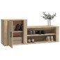 vidaXL Mueble zapatero madera contrachapada roble Sonoma 130x35x54 cm vidaXL Mueble zapatero madera contrachapada roble Sonoma 130x35x54 cm