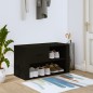 vidaXL Mueble zapatero madera contrachapada negro 80x35x45 cm