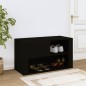 vidaXL Mueble zapatero madera contrachapada negro 80x35x45 cm