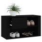 vidaXL Mueble zapatero madera contrachapada negro 80x35x45 cm