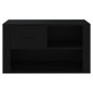 vidaXL Mueble zapatero madera contrachapada negro 80x35x45 cm