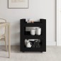 vidaXL Carrito de cocina madera contrachapada negro 60x45x80 cm vidaXL Carrito de cocina madera contrachapada negro 60x45x80 cm