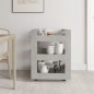 vidaXL Carrito de cocina madera contrachapada gris hormigón 60x45x80cm vidaXL Carrito de cocina madera contrachapada gris hormigón 60x45x80cm