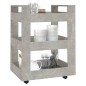 vidaXL Carrito de cocina madera contrachapada gris hormigón 60x45x80cm vidaXL Carrito de cocina madera contrachapada gris hormigón 60x45x80cm